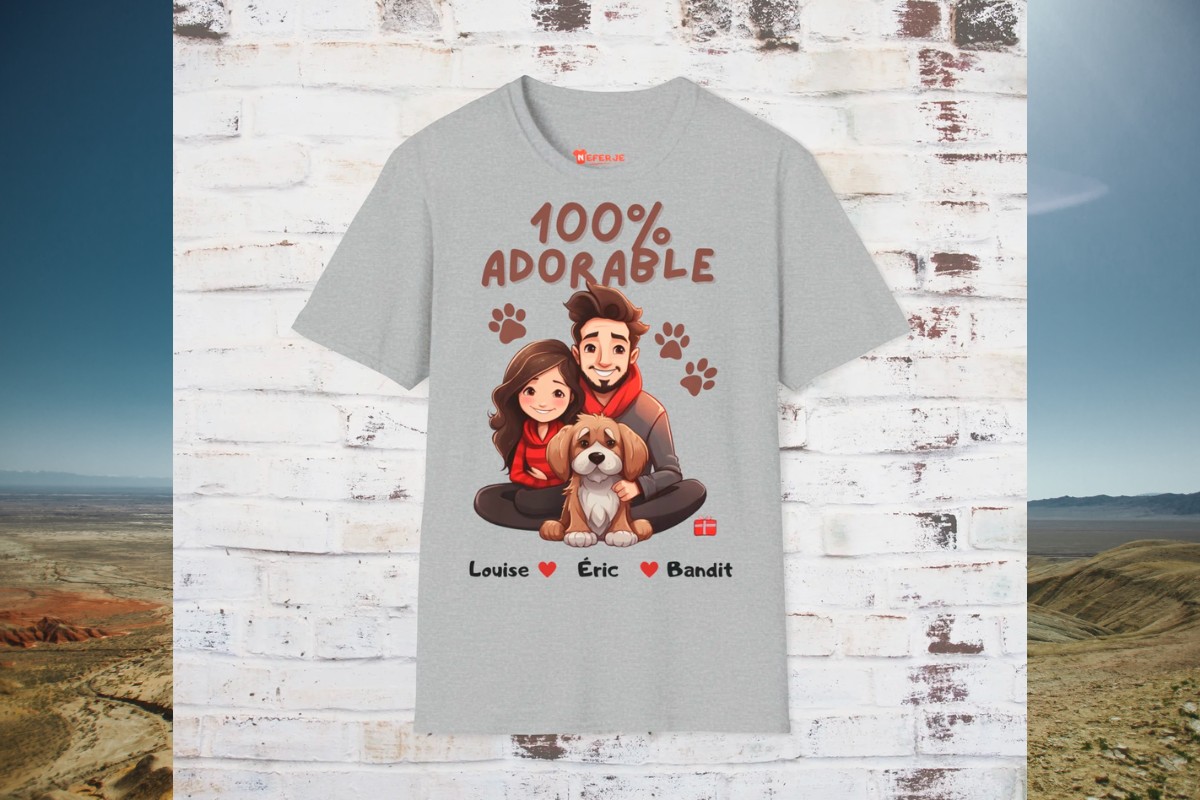 T-shirt personnalisé unisexe 100 % Adorable